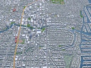 Fort Lauderdale downtown city Florida USA 6km 3D Model