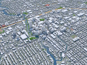 Fort Lauderdale downtown city Florida USA 6km 3D Model