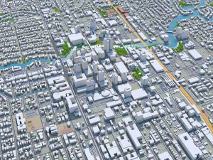 Fort Lauderdale downtown city Florida USA 6km 3D Model