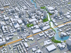 Fort Lauderdale downtown city Florida USA 6km 3D Model