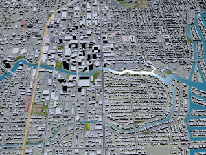Fort Lauderdale downtown city Florida USA 6km 3D Model