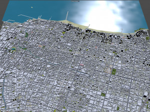 Fortaleza Downtown city Brazil 8km Model 3D
