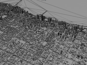 Fortaleza Downtown city Brazil 8km Model 3D