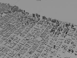 Fortaleza Downtown city Brazil 8km Model 3D
