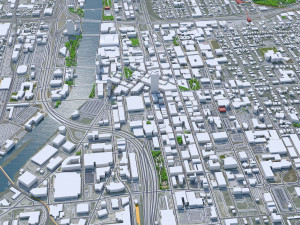 Grand Rapids downtown city Michigan USA 5km 3D 模型