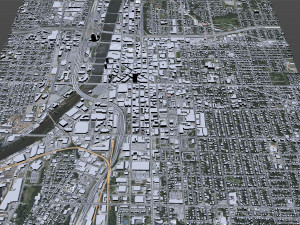 Grand Rapids downtown city Michigan USA 5km 3D 模型