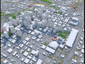 Houston downtown city Texas USA 6km Modelo 3D