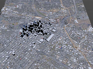 Houston downtown city Texas USA 6km 3D Model