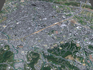 Hsinchu downtown city Taiwan 6km Model 3D