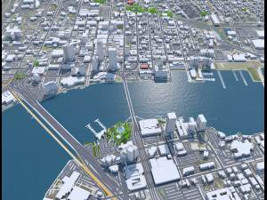 Jacksonville downtown city Florida USA 7km Model 3D