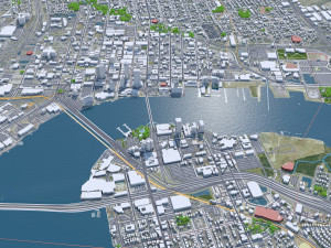 Jacksonville downtown city Florida USA 7km Model 3D