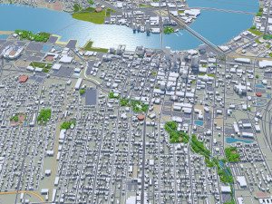 Jacksonville downtown city Florida USA 7km Model 3D