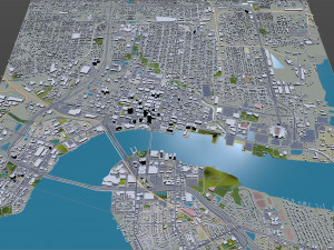 Jacksonville downtown city Florida USA 7km Model 3D