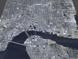 Jacksonville downtown city Florida USA 7km Model 3D