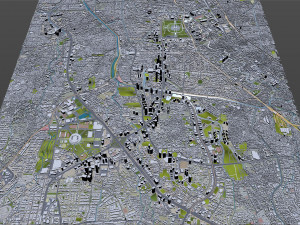 Jakarta downtown city Indonesia 8km 3D Model