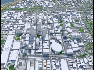 Kansas downtown City Missouri USA 10km Modelo 3D