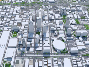 Kansas downtown City Missouri USA 10km 3D Model