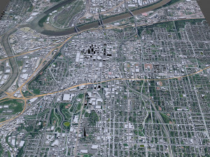 Kansas downtown City Missouri USA 10km Modelo 3D
