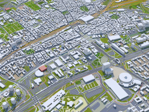 Katowice downtown city Poland 8km Modelo 3D