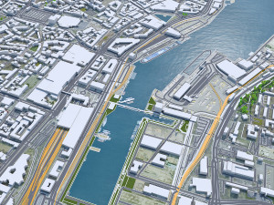 Kiel downtown city Germany 8km Modelo 3D