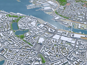 Kiel downtown city Germany 8km Modelo 3D