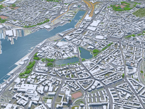 Kiel downtown city Germany 8km Modelo 3D