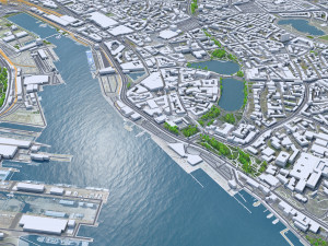 Kiel downtown city Germany 8km Modelo 3D