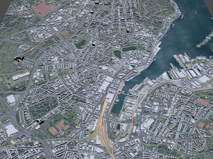 Kiel downtown city Germany 8km Modelo 3D