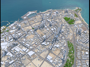 Kuwait downtown city 25km Modelo 3D