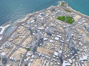 Kuwait downtown city 25km Modelo 3D
