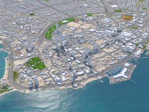 Kuwait downtown city 25km Modelo 3D