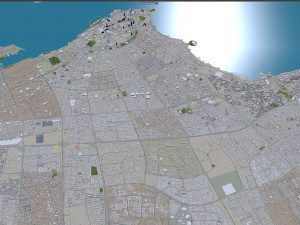 Kuwait downtown city 25km Modelo 3D