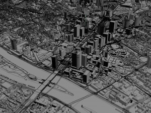 La Defense downtown city France 10km 3D 모델