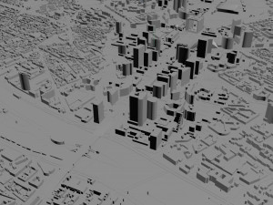 La Defense downtown city France 10km 3D 모델