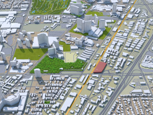 Las Vegas downtown city Nevada USA 10km Modelo 3D