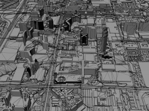 Las Vegas downtown city Nevada USA 10km Modelo 3D