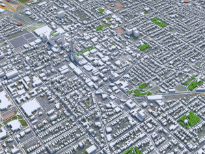 Lexington downtown city Kentucky USA 5km Modelo 3D