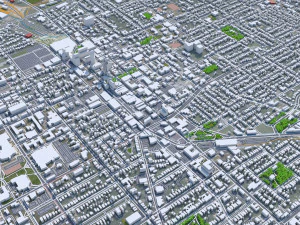 Lexington downtown city Kentucky USA 5km 3D Model