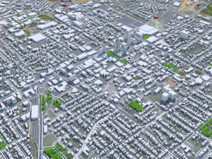 Lexington downtown city Kentucky USA 5km Modelo 3D