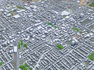 Lexington downtown city Kentucky USA 5km 3D Model