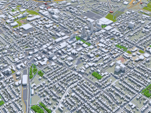 Lexington downtown city Kentucky USA 5km Modelo 3D