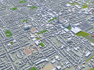 Lexington downtown city Kentucky USA 5km Modelo 3D