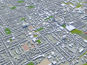 Lexington downtown city Kentucky USA 5km 3D Model