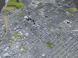 Lexington downtown city Kentucky USA 5km Modelo 3D
