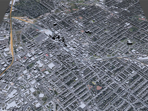 Lexington downtown city Kentucky USA 5km Modelo 3D