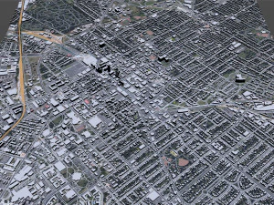 Lexington downtown city Kentucky USA 5km 3D Model