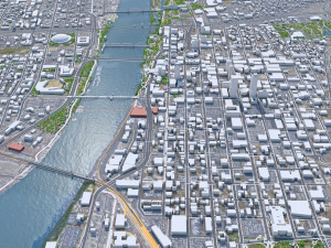 Little Rock downtown city Arkansas USA 6km Modelo 3D