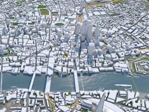 London downtown city UK 30km 3D Model