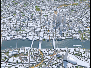 London downtown city UK 30km 3D Model