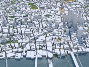 London downtown city UK 30km 3D Model